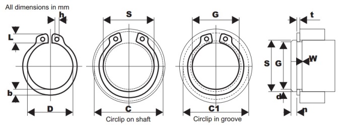 Circlip Chart