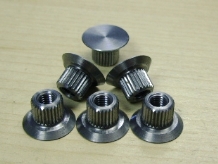 Serrated bushes, machined to drawing