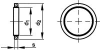 Bonded Seals dimensioned technical drawing