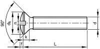 DIN 964 dimensioned technical drawing